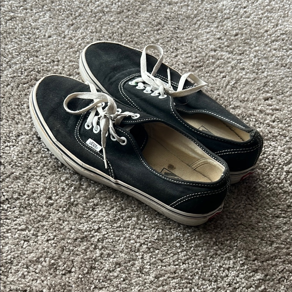 Vans Black and White Canvas Sneakers